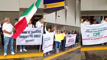 Protesta de pensionados y jubilados hoy 4 de junio en la Terminal 1 del AICM: condenan reducción del 60% de su retiro