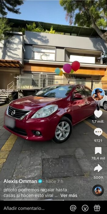 Alexis Omman regala auto. Foto: