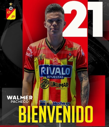 Él es Walmer Pacheco, el jugador que manifestó so preocupación sobre el regreso a la ciudad - crédito Deportivo Pereira