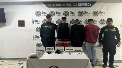 En Bogotá fueron capturados tres ciudadanos extranjeros con material de guerra y estupefacientes