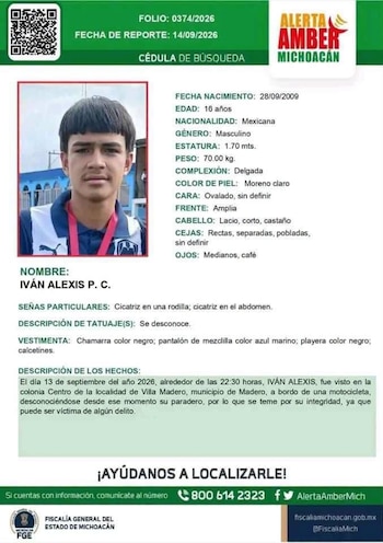 La desaparición de Iván Alexis provocó protestas y bloqueos en accesos carreteros del municipio de Madero, Michoacán. (Redes sociales)
