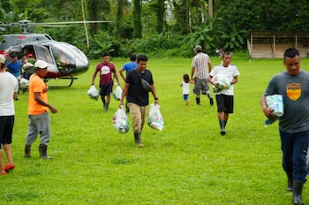 Comunidades como Jarey, Ñarinak, Sitio Hilda y Valle Escondido recibirán ayuda mediante el operativo aéreo de asistencia humanitaria. Crédito: CNE