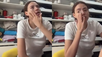 Hija de Melissa Klug llora