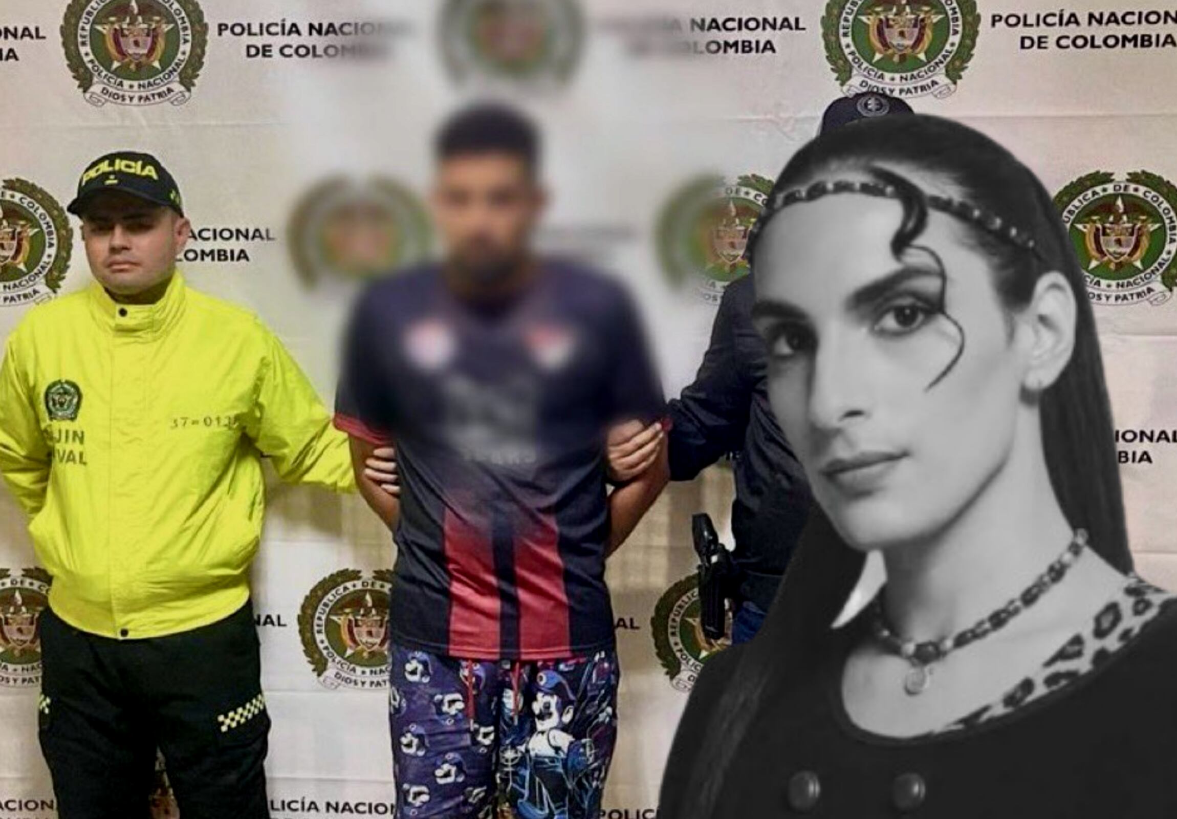 El presunto asesino de Sara Millerey fue capturado en Bello - crédito Montaje Infobae (PolicíaNacional/X)