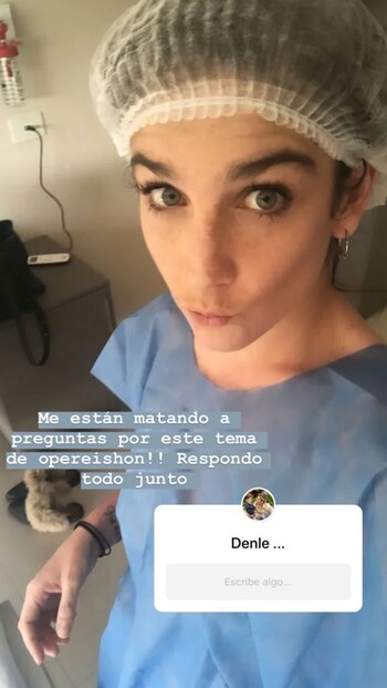 Captura de las historias de Juana Repetto en Instagram sobre su paso por el quirófano
