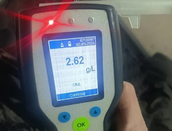 El test de alcoholemia realizado al conductor arrojó 2,62 gramos de alcohol por litro de sangre