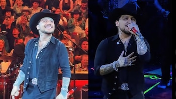 Sin Ángela Aguilar, Christian Nodal reaparece en la Feria de San Marcos en Aguascalientes