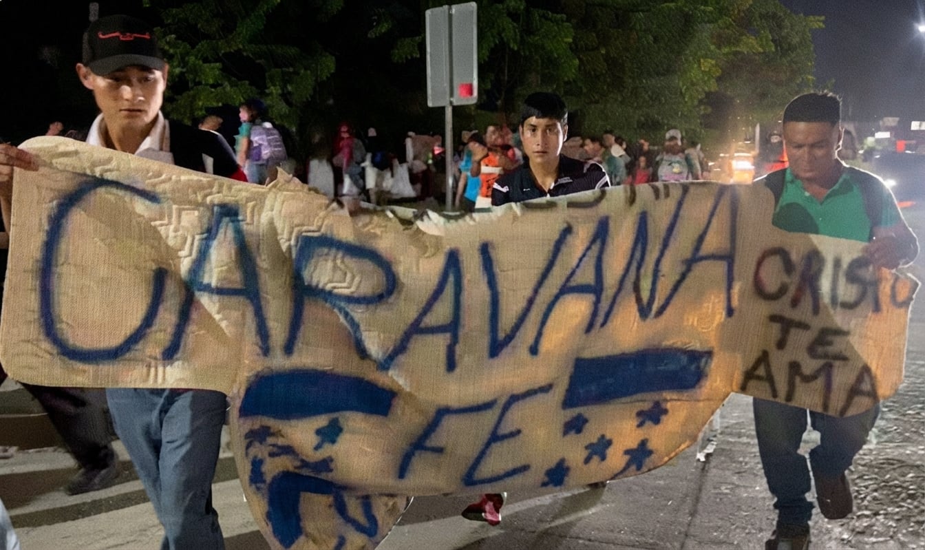 El Mingob y la PNC de Guatemala activaron un operativo preventivo ante el posible ingreso de una caravana migrante procedente de Honduras. (Cortesía Infobae América/Rafa Molina)