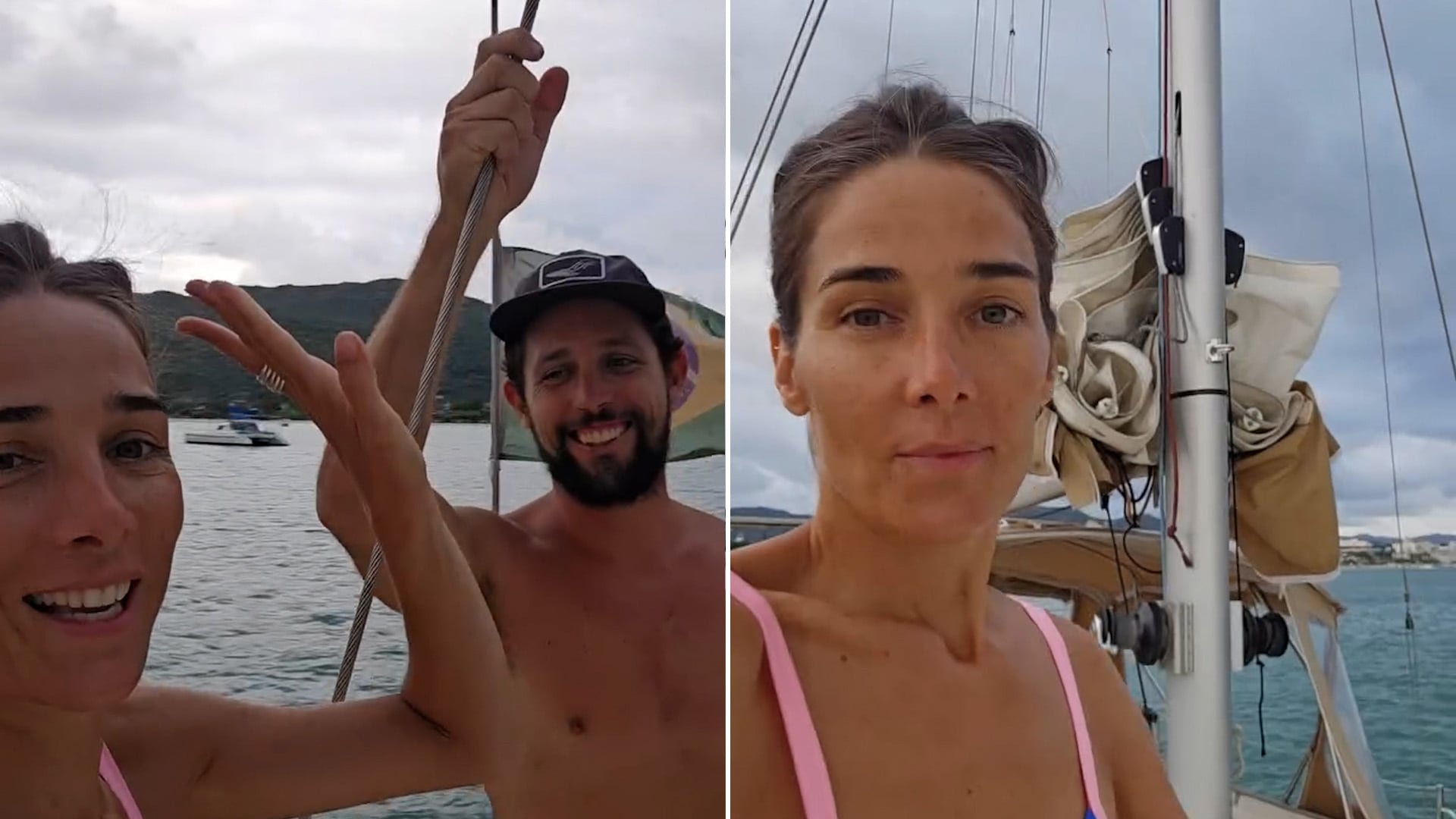 Juana Viale y Yago Lange suelen compartir desafiantes travesías por el océano (Instagram)