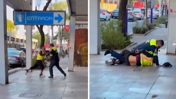 Captan pelea de un policía