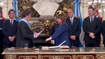 Así juraba patricia Bullrich como ministra de seguridad de la nación