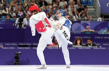 Claudia Romero en un combate