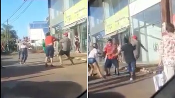 Una de las peleas de