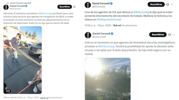 El periodista Daniel Coronell confirmó a través de redes sociales la captura de Beto Coral el martes 16 de junio de 2026 en Arizona - crédito @DCoronell/X