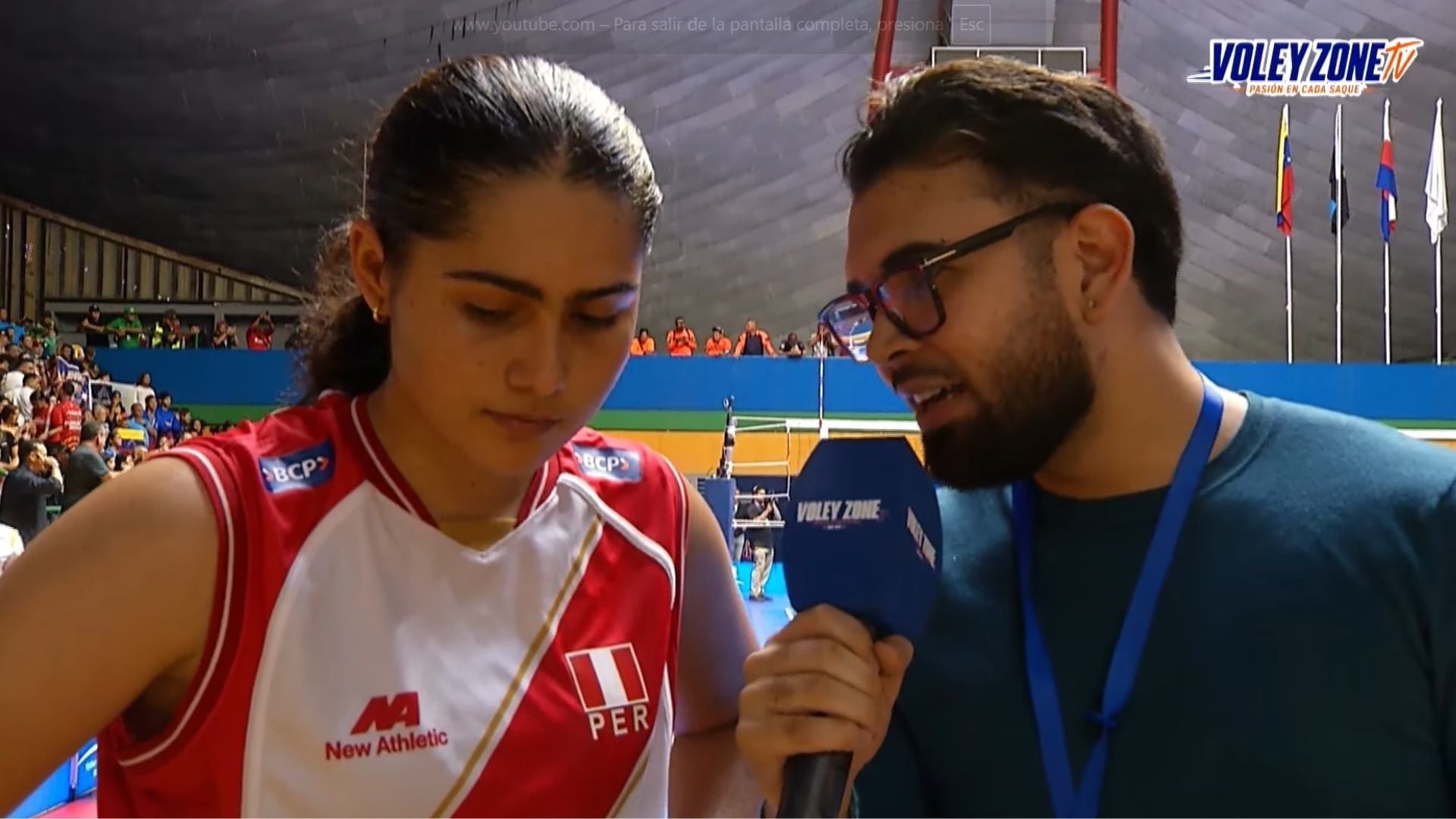 Camila Monge, la capitana de Perú en el Campeonato Sudamericano de vóley 2026. Crédito: Captura Voley Zone.
