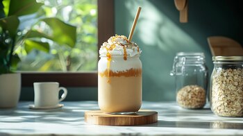 Licuado cremoso de avena con