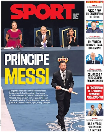 Portadas Lionel Messi Premio Princesa de Asturias