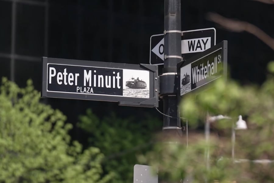 Harold Holzer, historiador del distrito de Manhattan, definió a Peter Minuit como el primer agente inmobiliario de Nueva York (Captura de video: ABC Localish).