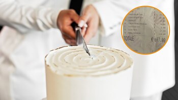 Llevan una tarta al restaurante