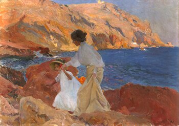 Cuadro Clotilde y Elena caminando