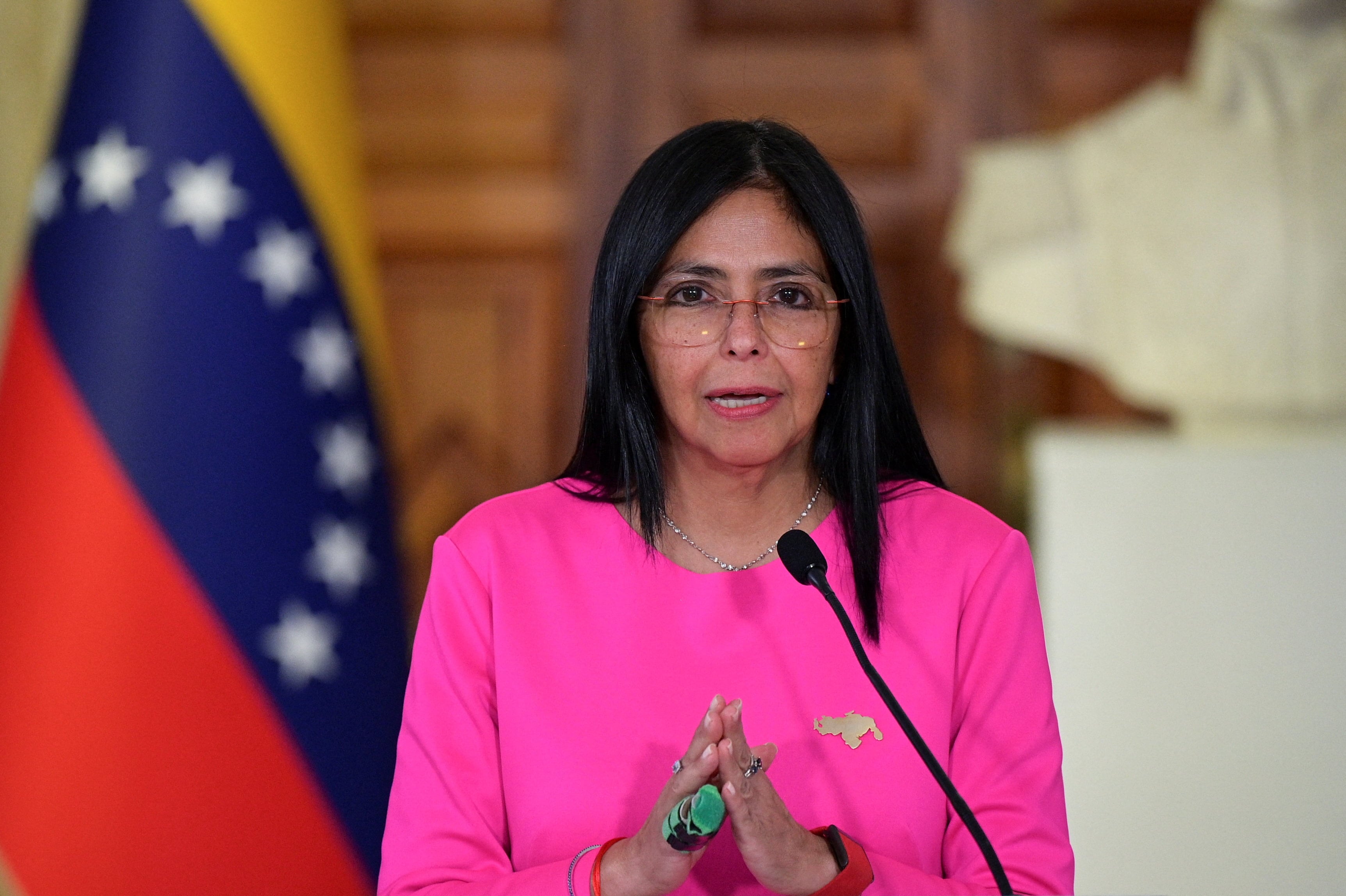 La presidenta encargada de Venezuela, Delcy Rodríguez (REUTERS/Gaby Oraa/Archivo)