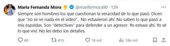 La periodista mexicana alzó la