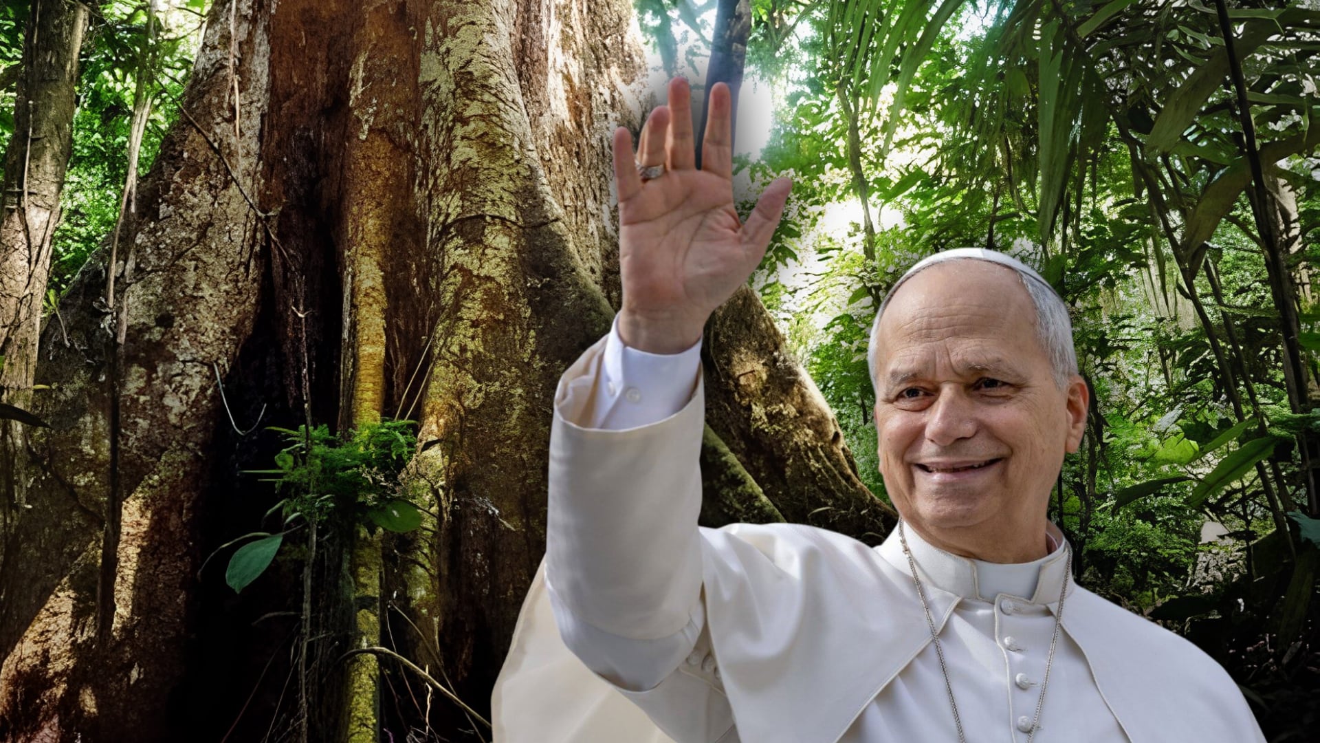 La propuesta para la visita del papa León XIV a Pucallpa contempla la siembra de dos árboles de shihuahuaco en la región de Ucayali. (Composición: Infobae Perú)