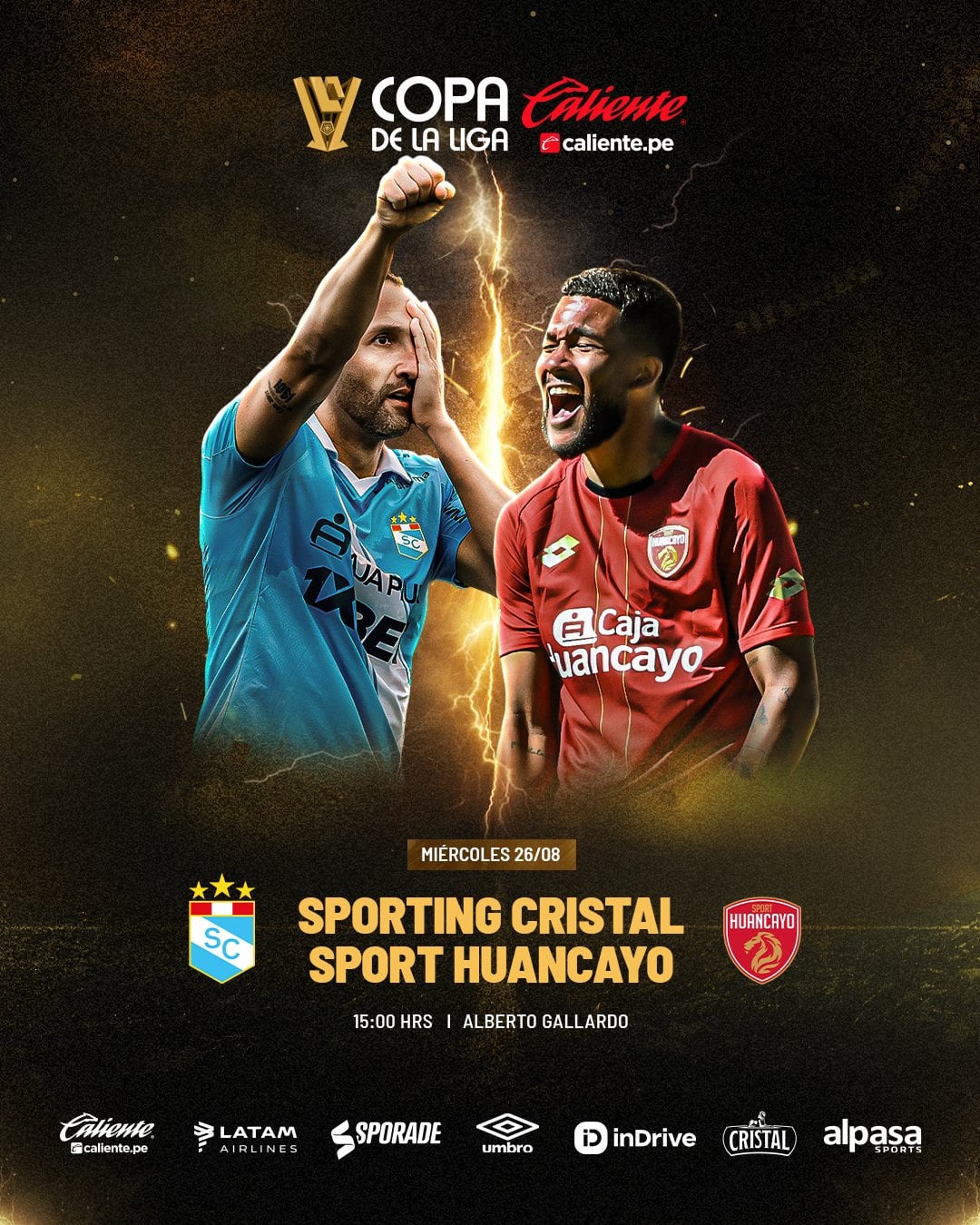 Sporting Cristal recibe a Sport Huancayo por cuartos de final de la Copa de la Liga 2026. Crédito: Copa Caliente
