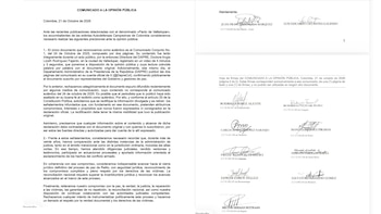 Este es el nuevo comunicado difundido en redes sociales - crédito @Marovaan/X