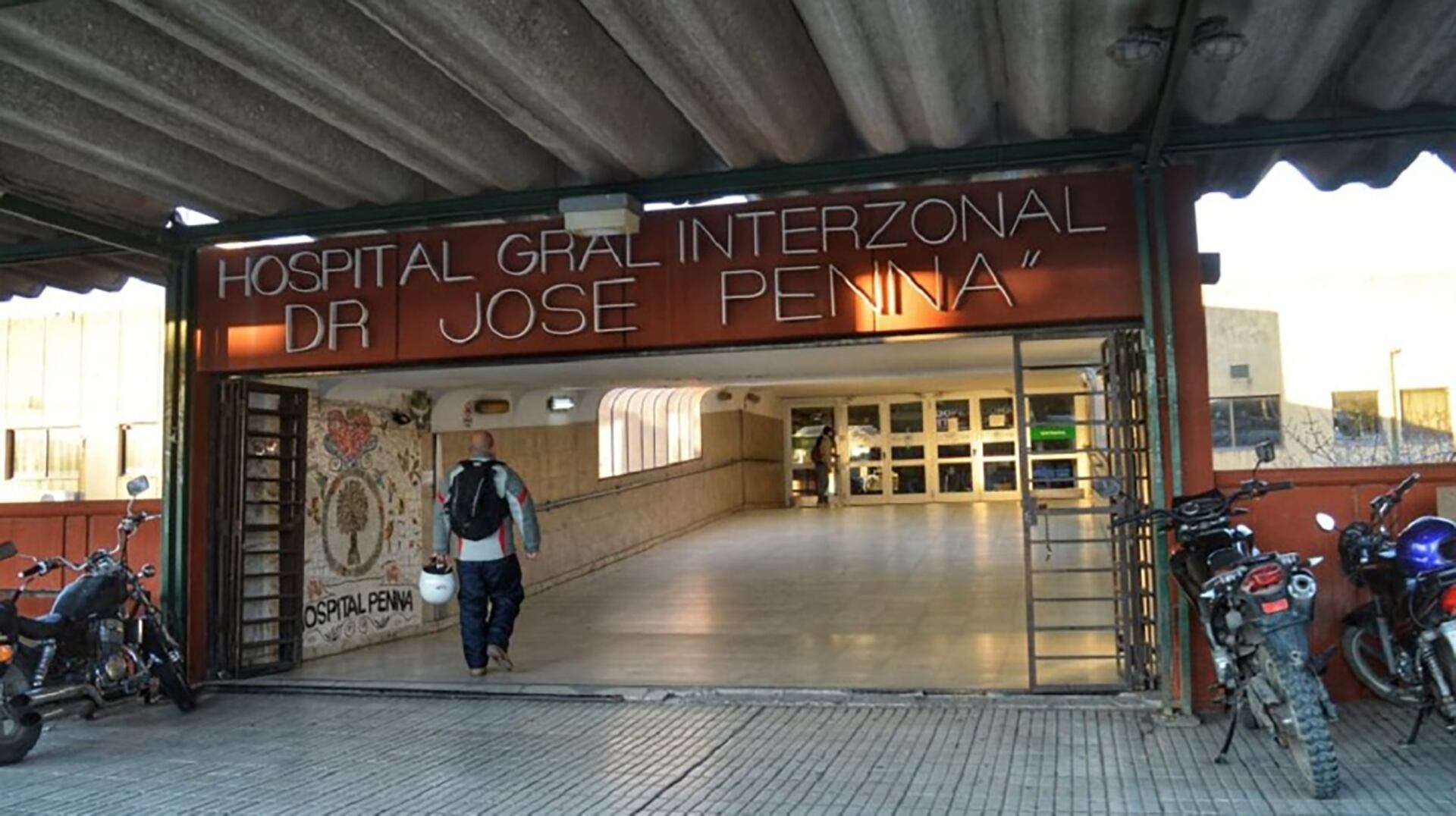 El Hospital Penna de la ciudad de Bahía Blanca donde el joven fue atendido y se encuentra internado fuera de peligro