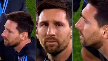 El momento en el que la emoción le ganó a Messi durante la goleada de Argentina ante Zambia en La Bombonera