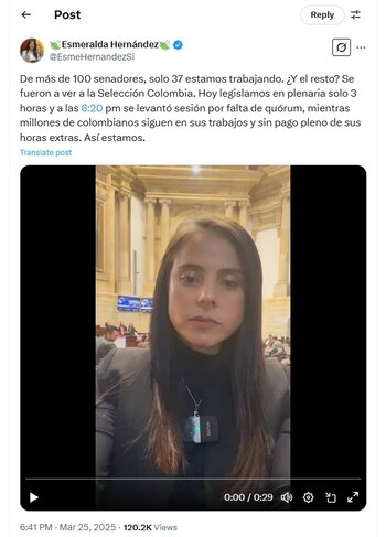 Esmeralda Hernández arremetió en contra