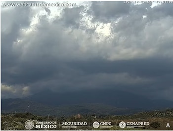 Imagen 1: Volcán Fuego de Colima, 13:31 h (hora local).