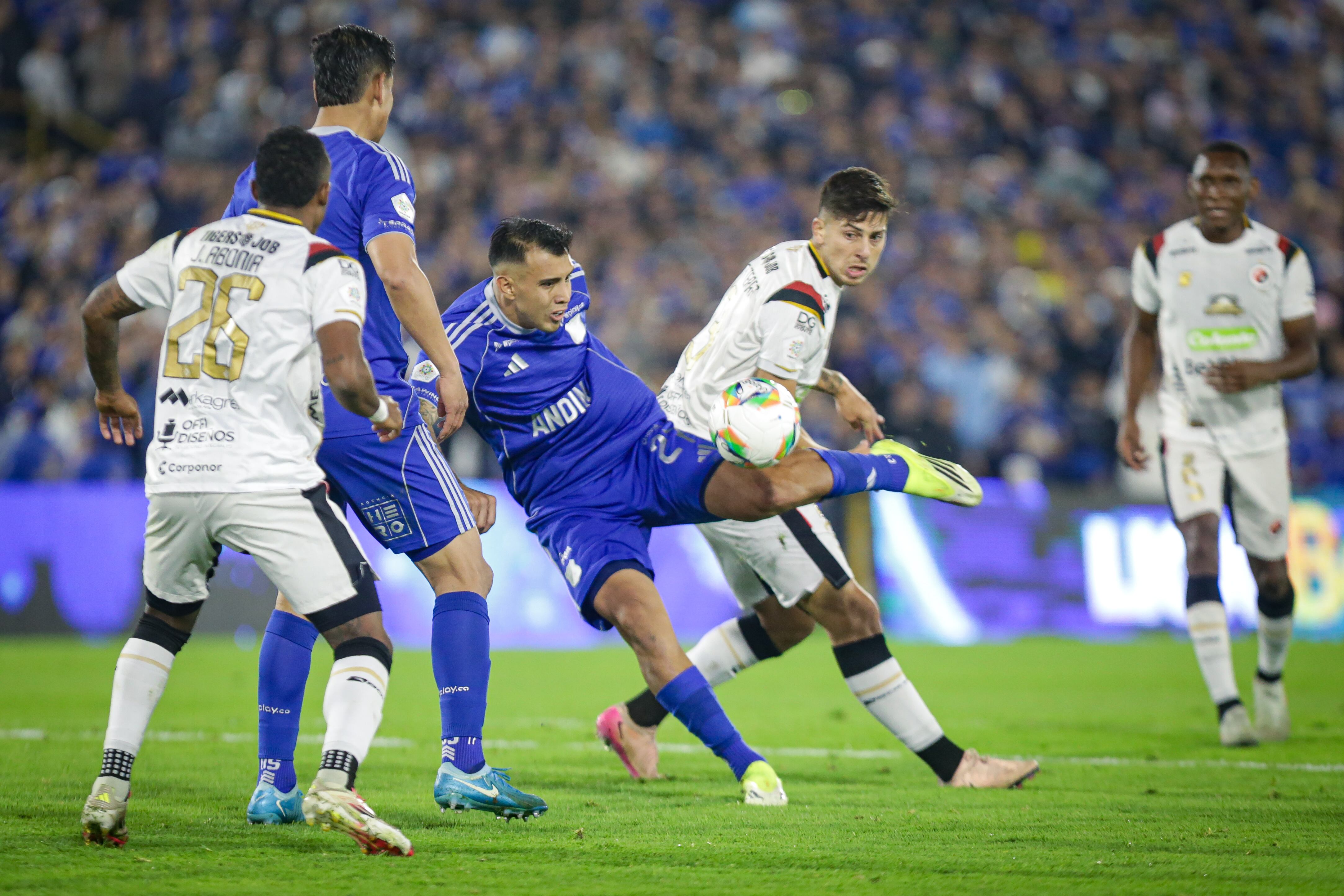 Millonarios viene de vencer al Cúcuta Depotrtivo por 2-0 y uno de los goles fue de Rodrigo Contreras - crédito Colprensa