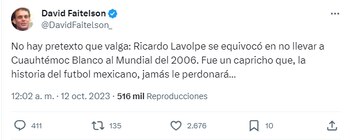 El periodista mexicano volvió a