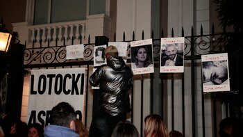 La manifestación frente a la