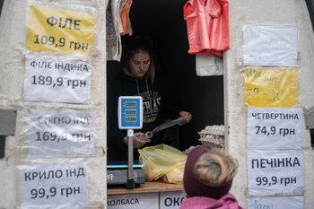 Un puesto de venta de