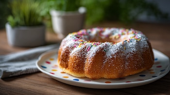 Rosca de yogur y manzana
