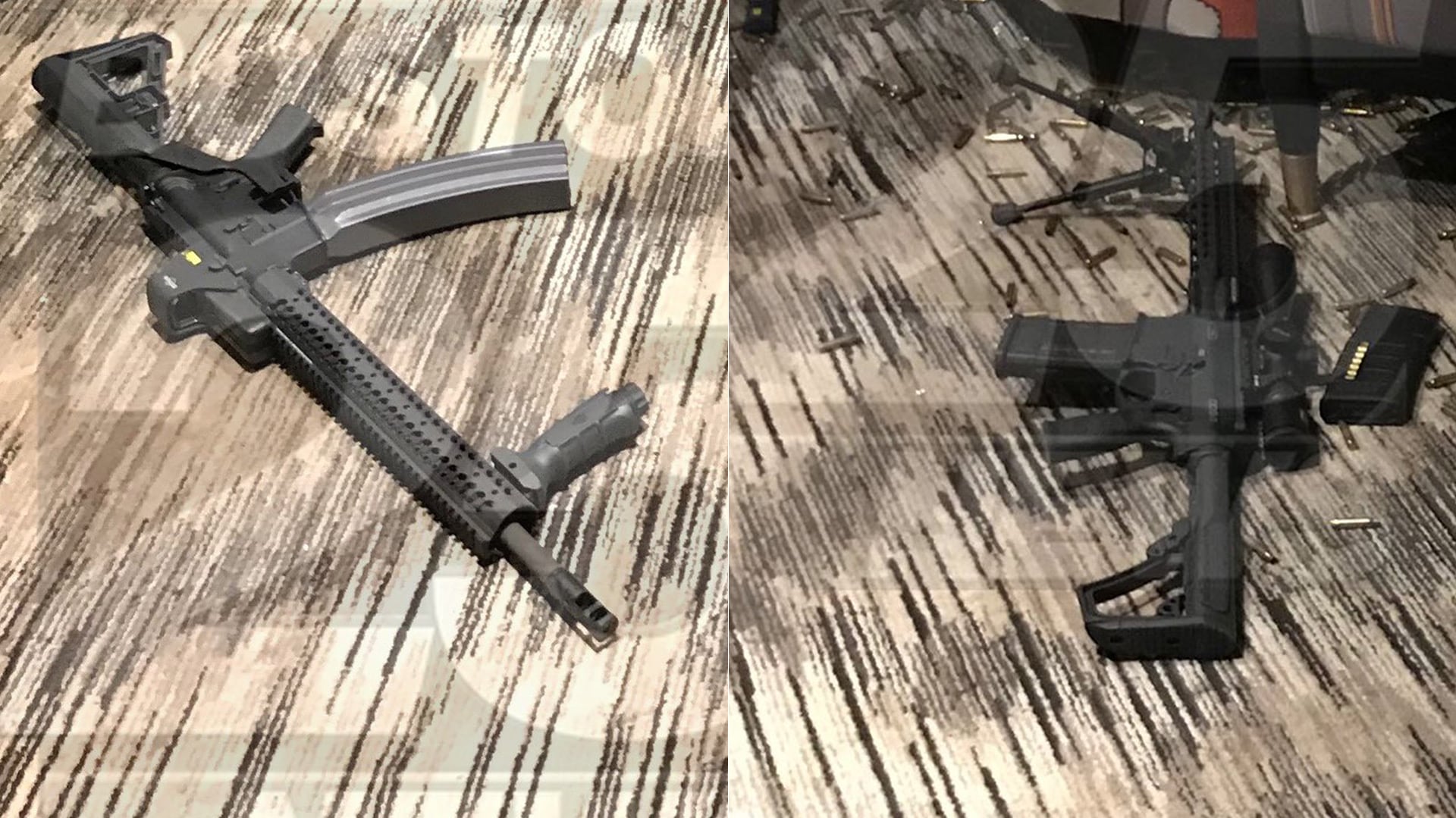 Los investigadores hallaron 24 armas en la suite del hotel desde la que Stephen Paddock disparó, entre las que figuraban 14 fusiles equipados con culatas de resorte.