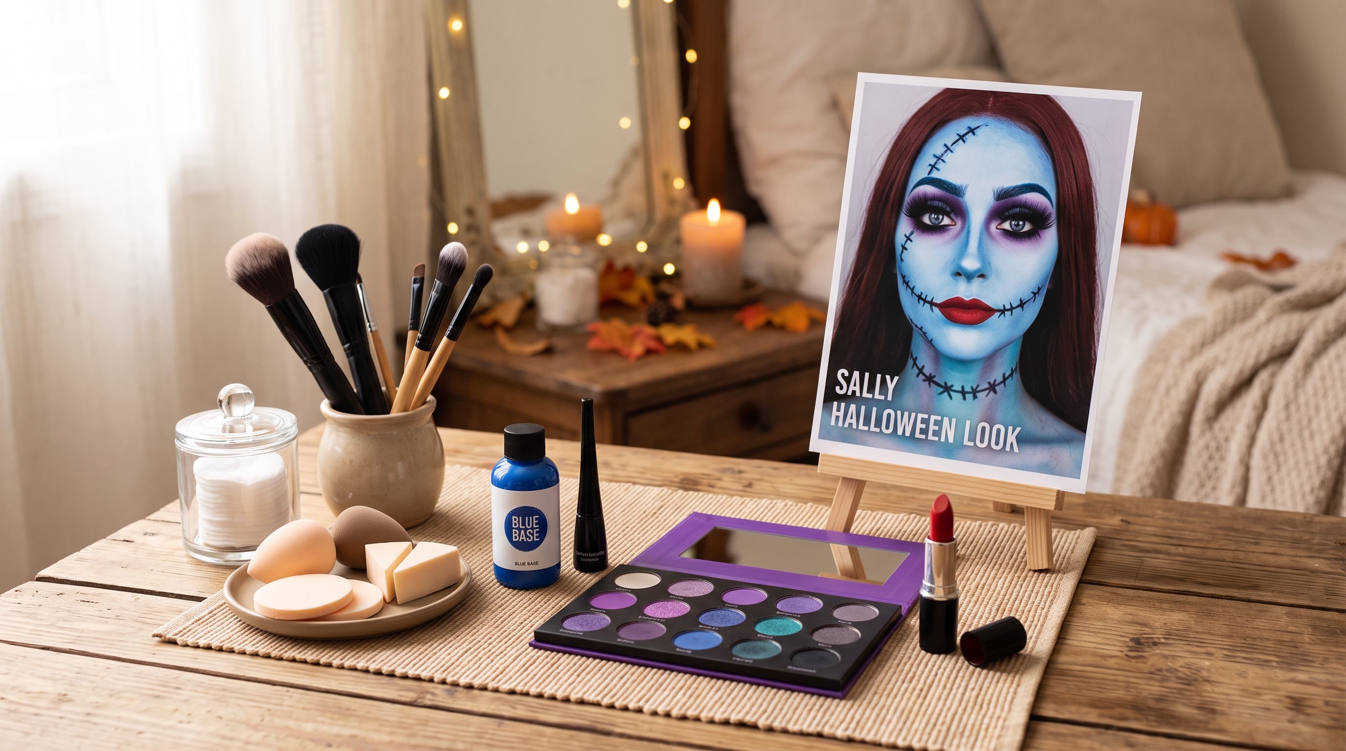 El maquillaje azul de Sally que puedes recrear con productos que ya tienes en casa para este Halloween 2026