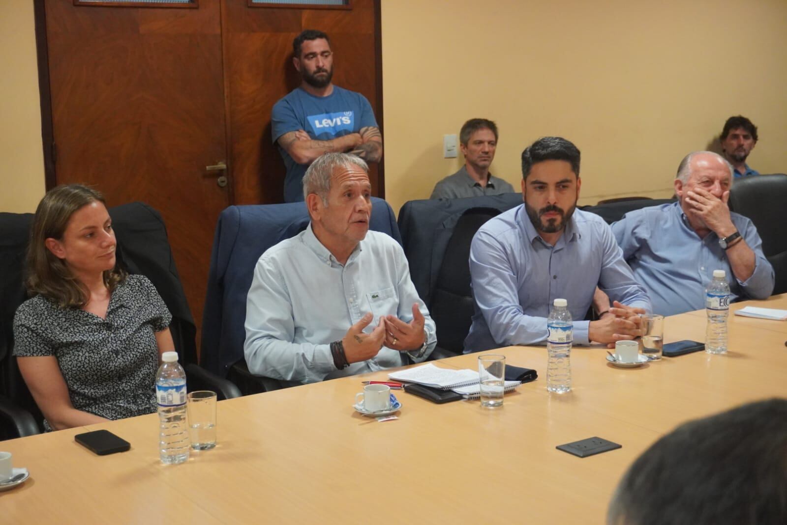 Vanesa Siley, Sergio Palazzo, Hugo Antonio Moyano y Hugo Yasky, en la CGT