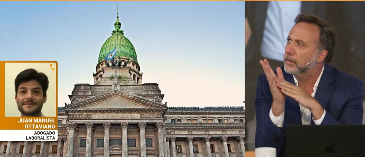 Juan Manuel Ottaviano, abogado laboralista, analizó en Infobae en Vivo los alcances del proyecto sobre la reforma laboral.