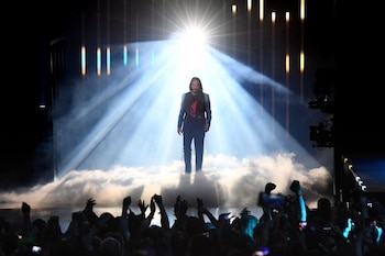 Keanu Reeves durante la presentación