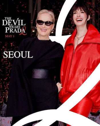 Anne Hathaway y Meryl Streep en Seúl, por el estreno de ‘El diablo viste a la moda 2′