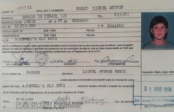 La ficha de Leo Messi