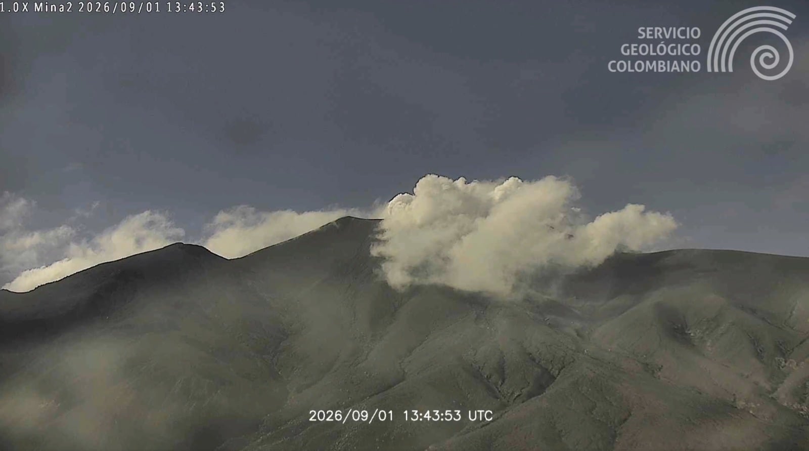 El Servicio Geológico Colombiano informó que la actividad interna del volcán Puracé sigue inestable y supera las líneas de base históricas - crédito SGC