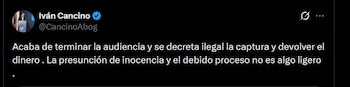 Iván Cancino aseguró que la