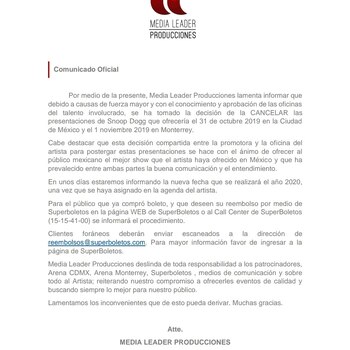 La productora publicó un comunicado