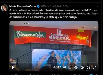 María Fernanda Cabal se despachó