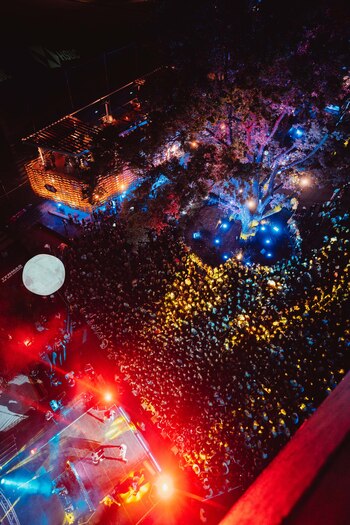 La vista aérea de la